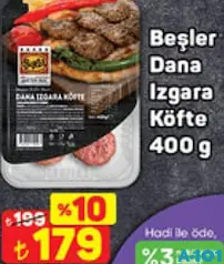 BEŞLER DANA IZGARA KÖFTE 400 G